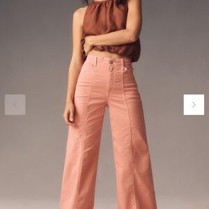 The Delaney Clean-Seamed High-Rise Wide-Leg Jeans by Maeve